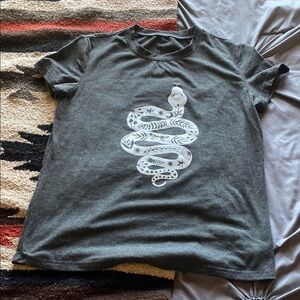 Gray Snake Graphic T-Shirt